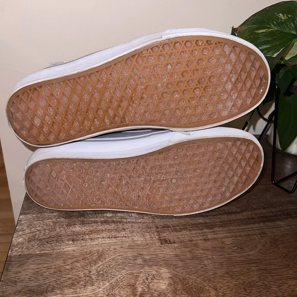 Vans Gray and White Sk8-Hi High-Top Sneakers